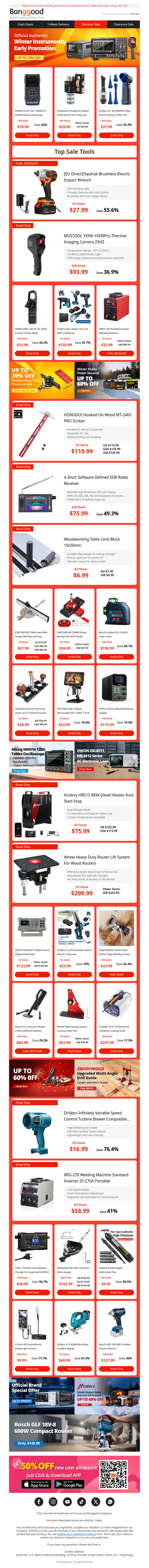 [DIY Tools & Auto] Up To 70%Off!Topshak Electric Impact Wrench $27.99, HD30-WL02 Fence Dog Set $29.99, MUSTOOL YXI96Pro Thermal Imager$93.99, Shop Now>