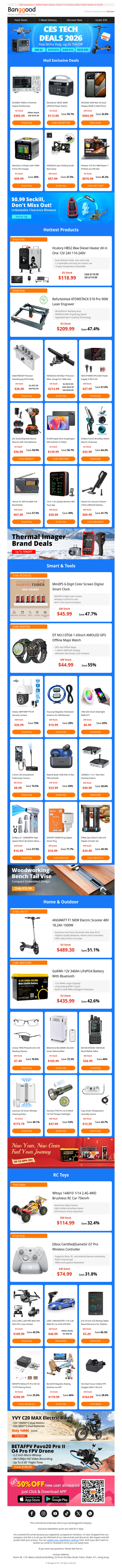 [ CES Mail Exclusive! ] Refurbished ATOMSTACK E18 PRO 90W Engraver Only $209.99! 160W GaN Display Charger $59.99! Hurry!😀