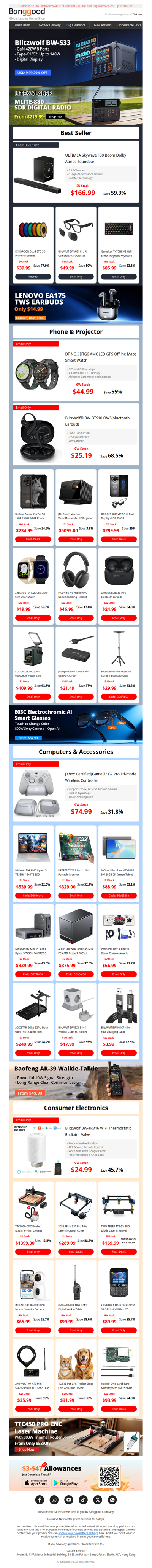 BW-S33 Charger Only $49.99, ULTIMEA Skywave F30 Boom Soundber Only $1?6.99! Hurry!