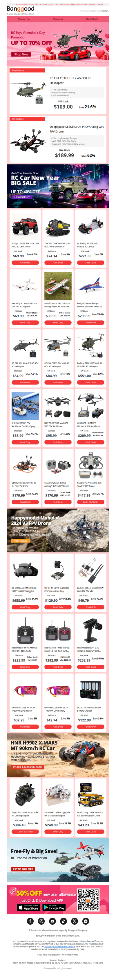 Love on Wheels! RC Toys Valentine’s Event – Up to 70% OFF ⏳ While Stocks Last! Shop Now >>