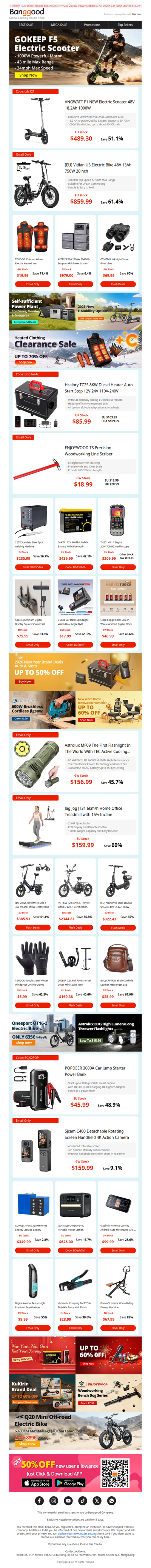 [New Outdoor Off-road Cycling] GOKEEP F5 Electric Scooter New Release! Hottest ANGWATT F1 Now $489.30!