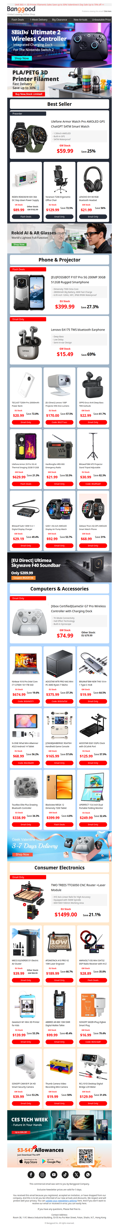 [Hot & New] Only $59.99 Ulefone Armor GPS Watch, Only $57.99 8BitDo Ultimate 2 Wireless Gaming Controller.