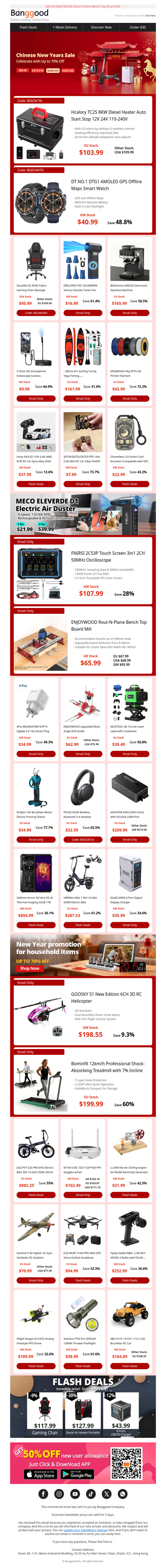 🧧[Start Now] Chinese New Year Sale Up To 70% OFF+ Total $50 Allowance, $40.99 DT NO.1 DTG1 Smart Watch.