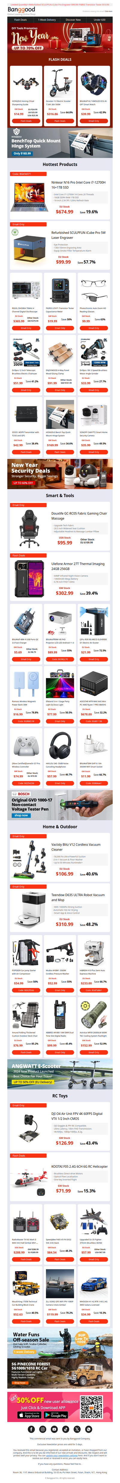 [New Release with Bottom Price!]  Blitzwolf 4Ports USB Charger Only $5.69! DJI O4 Air Unit 4K Digital VTX Ony $126.99! More Inside>>