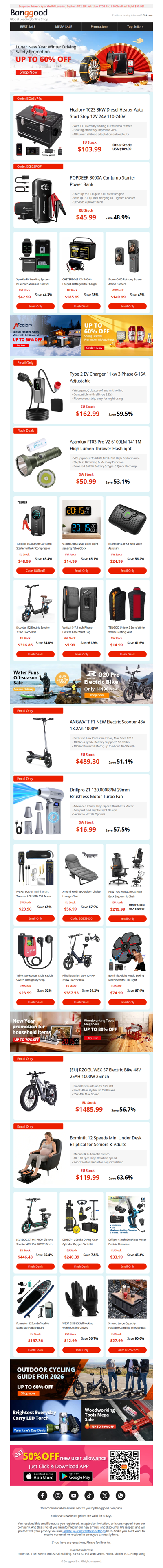 [Lunar New Year Sale!] Hclaory TC2S 8KW Diesel Heater $103.99! POPDEER 3000A Jump Starter $45.99! Shop Now>>