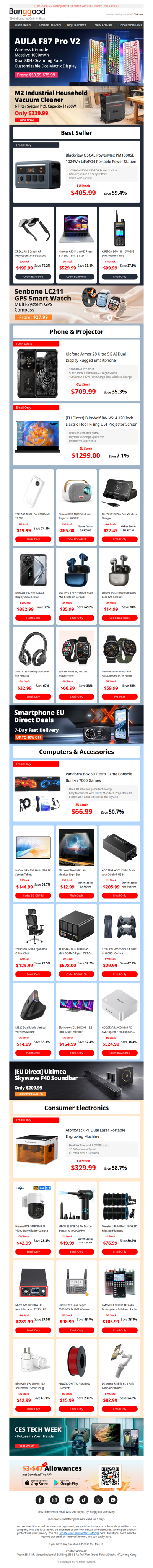 [New Arrivals] First 50pcs $405.99 Only OSCAL PM1800SE 1024Wh LiFePO4 Power Station, $709.99 Ulefone Armor 28 >>