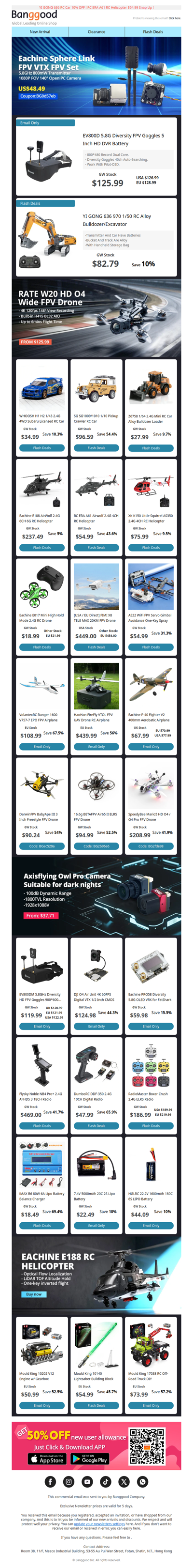 [🔥 Hot Sale] Eachine EV800D FPV Goggles $125.99 Snap Up, Email Only!