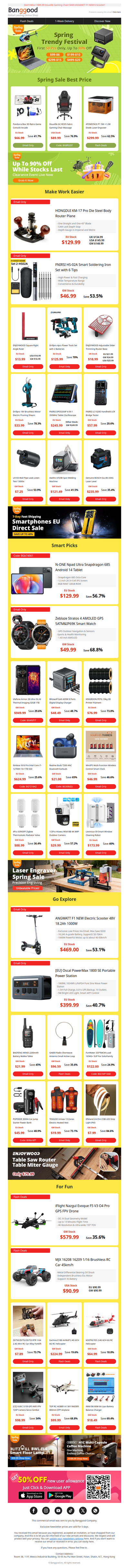 WOW😍! It's The Exclusive Spring Bottom Price ! HONGDUI-KM17 Pro Router Plane $129.99! N-ONE Npad 685 Tablet $129.99!