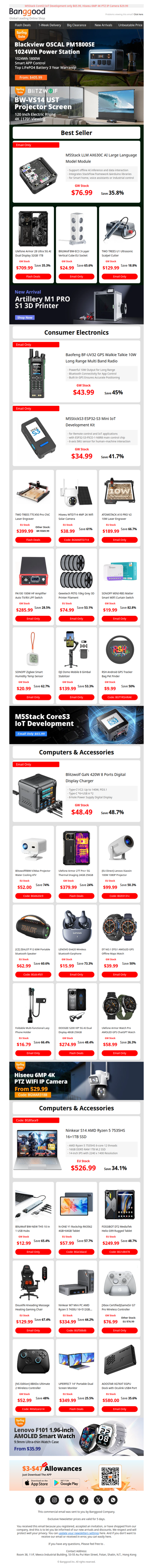 🔥[Limited Spring Offer] Baofeng BF-UV32 GPS Walkie Talkie, $139.99 TWO TREES U1 Ultrasonic Cutter.