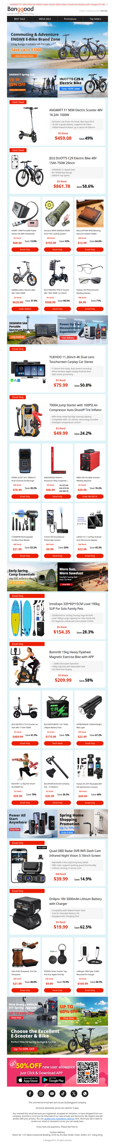 [ENGWE E-Bike Brand Sale! Save Up To €1000! ] Auto & Tools Save Max 76.2%! Welding Machine Only $29.99!