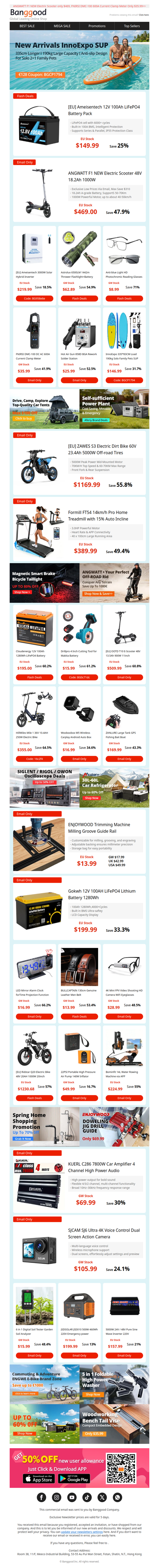 [Outdoor Season Limited Deals! Up to 70% OFF⏱️] 12V 100Ah LiFePo4 From $149.99, Drillpro 4 Inch Cutting Tool Only $15.99, Shop Now>>