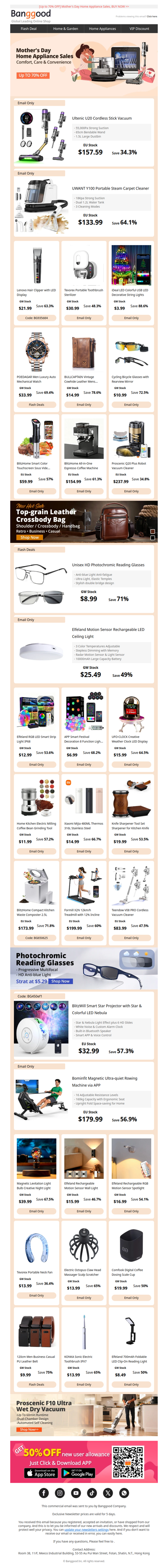 ✈️[EU Direct] Only $133.99 18UWANT Y100 Steam Carpet Cleaner, $157.99 Ultenic U20 Cordless Stick Vacuum.