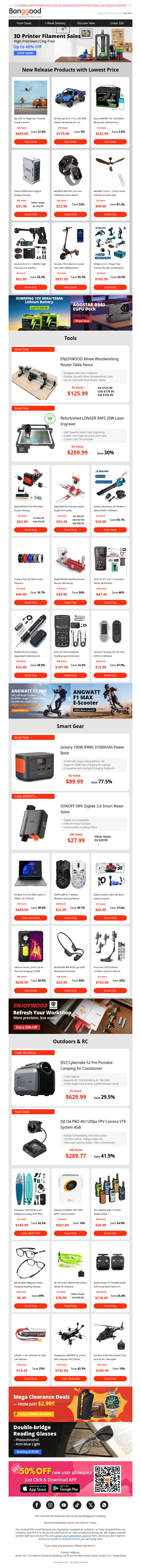 New Drop Alert: 99Wh Power Bank Only $89.99! Artillery 5KG Filament $49.99!>> Find More!