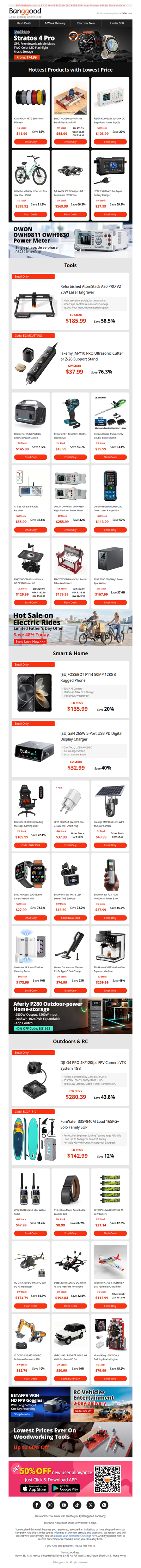 Weekend Unbeatable Price>> $599.92 36V 13Ah E-Bike! $145 350W Power Station! $37.99 Ultrasonic Cutter!