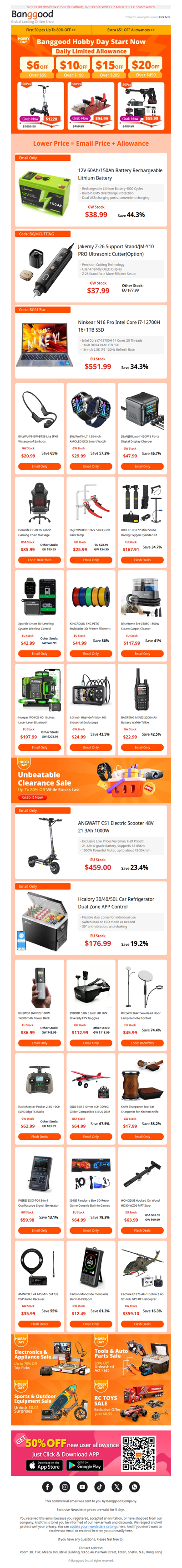 🔥[START NOW] HOBBY DAY SALE 80% OFF + Extra Total $51 Allowances! $38.99 12V 60/150Ah Lithium Battery >>