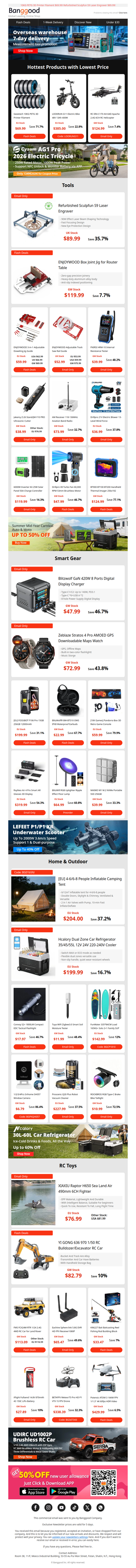Weekend Unbeatable Price>>LOOKRUN G11 E-Bike $385! Jakemy Z26 Ultrasonic Cutter $38.99!