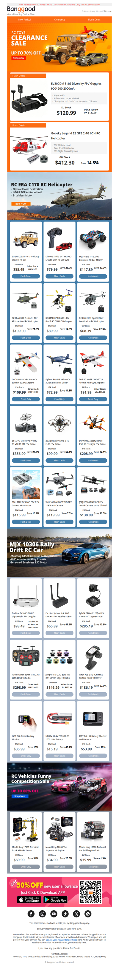 [Hot Sale] RC TOYS CLEARANCE SALE UP TO 70% OFF Snap Up ! Shop Now>>