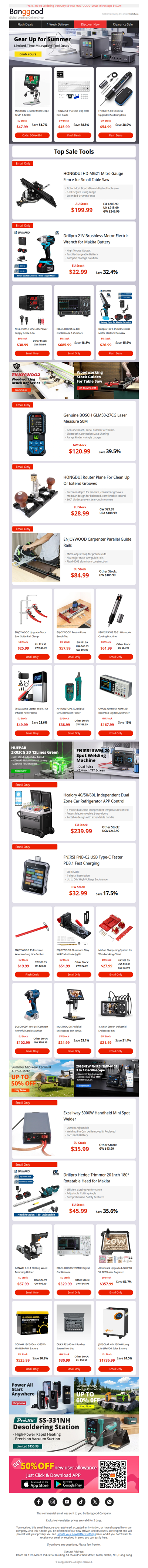 [DIY Tools & Auto Parts]HONGDUI HD-MG21 Mitre Gauge Fence Only $199.99,BOSCH GLM50-27CG Laser Measure Only $120.99,Shop Now>