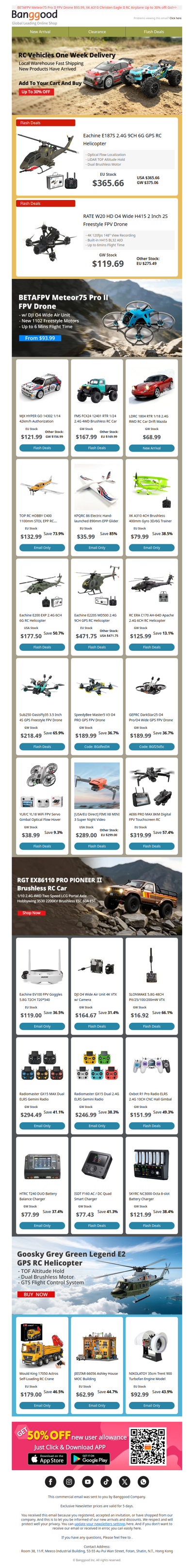 [RC Toys Mega Sales] RC Vehicles One Week Delivery Up to 30% off, Eachine E187S RC Helicopter Only $365.66, Shop Now!>>