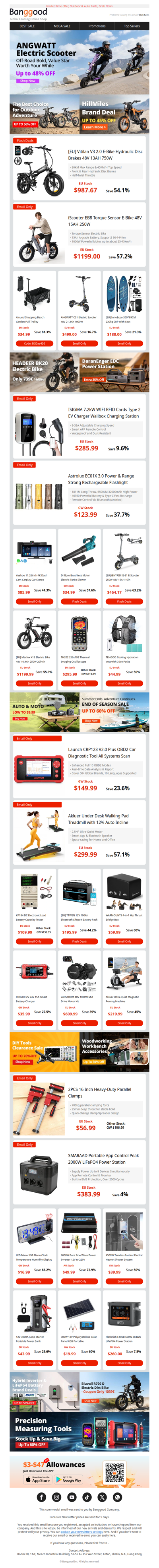 Mail Only: Get the ANGWATT CS1 E-Scooter for Half Price (Save Up to $1,000)