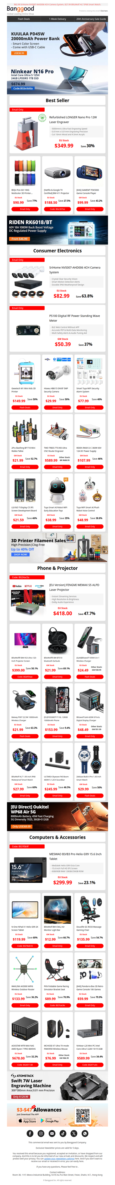 🧨Only $349.99 Refurbished LONGER Nano Pro Laser Engraver, $299.99 MESWAO B3/B3 Pro Helio G99 Tablet!