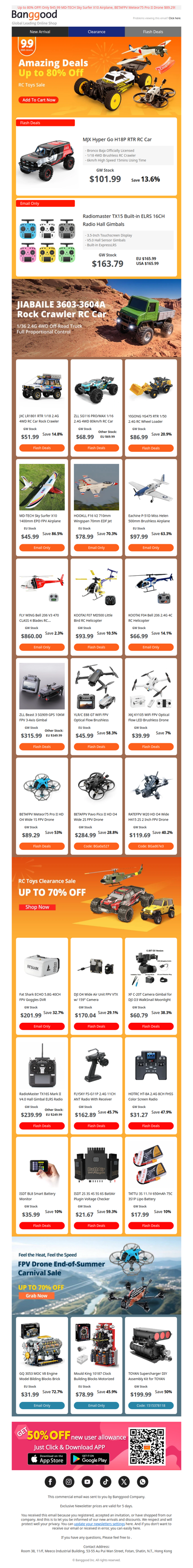 Banggood Anniversary Sale Starts Now – RC Toys Blowout with Huge Savings! Shop Now >>>