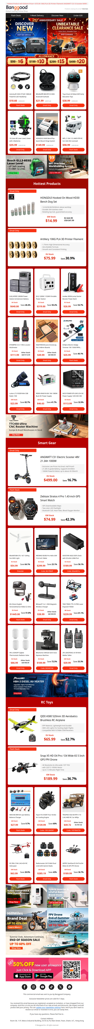 [20th Anniv New & Clearance Sale] Amazing Price> $26.99 Andew Jump Starter! $14.99 HONGDUI HD30 Bench Dog Set! Hurry!