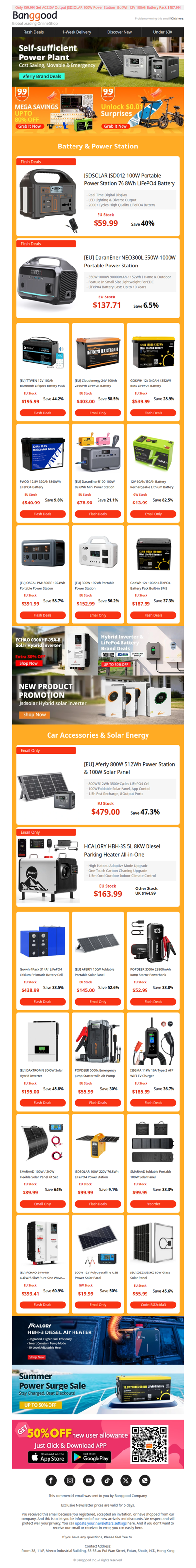 20th Anniv Energy Storage Sale | Max Save 65% For Battery Pack/ Power Station/ Solar System/ Jump Starter!