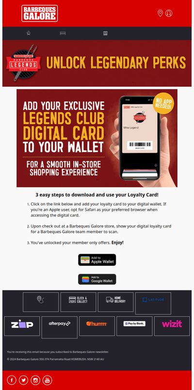 Dsf, Add Your Exclusive Legends Club Loyalty Card To Your Wallet🔥