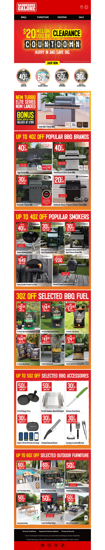 $20M Clearance Madness – Shop BBQs, Furniture & More!