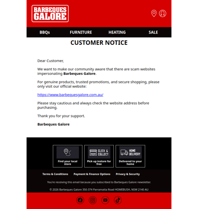 Stay Safe Online – Important Customer Notice