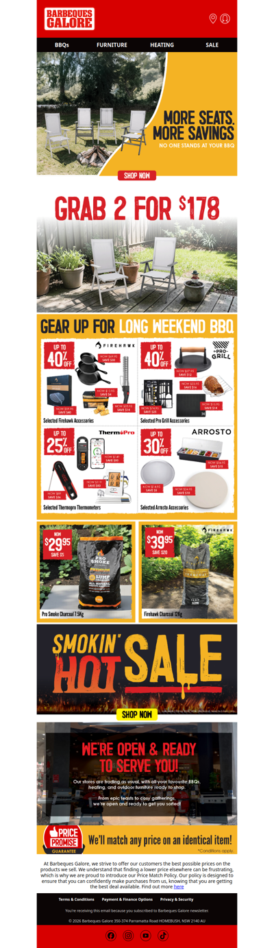 🪑 Sit Back… Your Long Weekend Is Sorted!