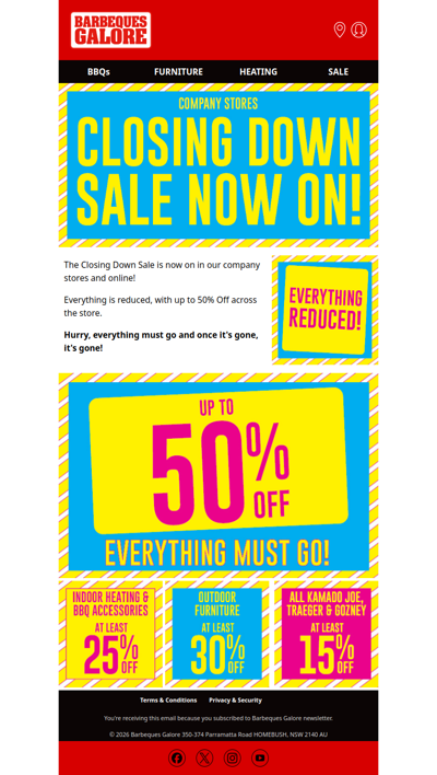 Closing Down Sale Now On!