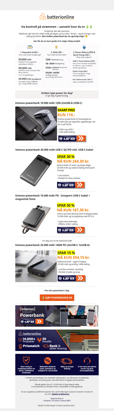 Hvilken powerbank bør du velge?