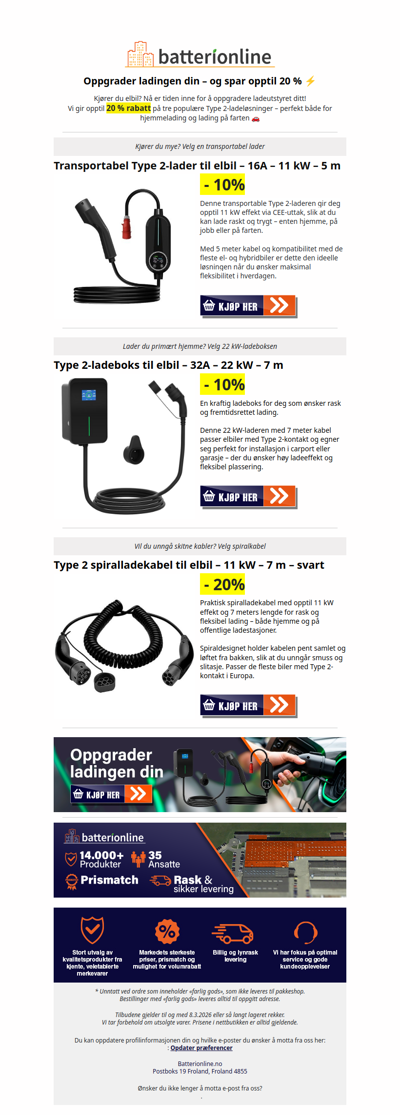 20 % rabatt – kun i 7 dager ⚡