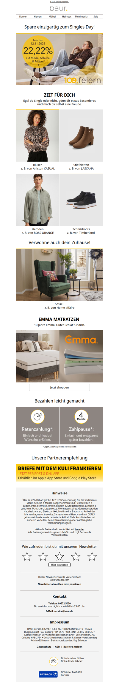 💖 Singles Day Special: 22,22% Rabatt!