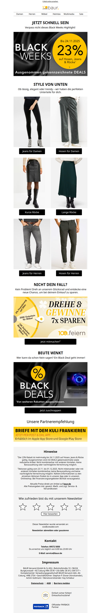 ⏰ 2 Tage, 23% auf Hosen, Jeans UND ...