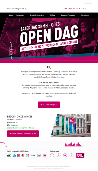 Wat vond je van onze Open Dag? 🎸