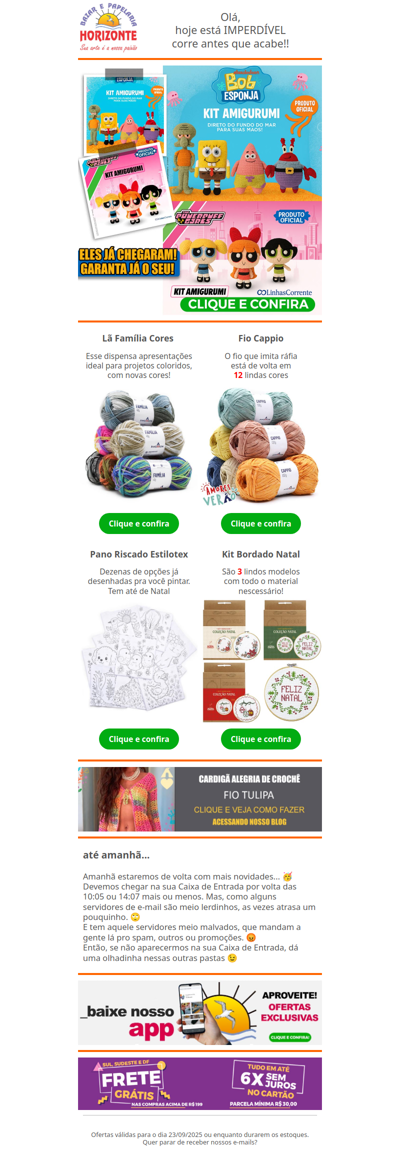 ELES JÁ CHEGARAM kits Amigurumi Bob Esponja & Meninas Super Poderosas e mais. Vem ver!!😍