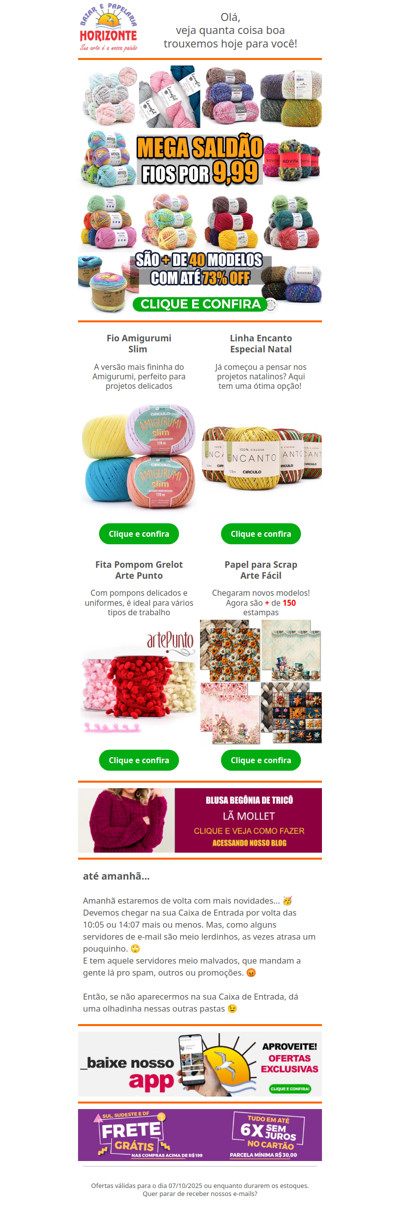 Mega Saldão de Lás por 9,99 + Linha Encanto de Natal, Fita Pom Pom, Papel para Scrap e muito mais. Vem ver!🧡😄