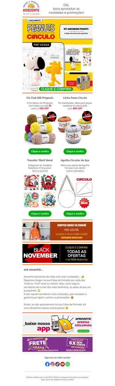 Novo Kit Amigurumi + Lãs e Linhas com DESCONTOS, Transfer de Natal e Nova Agulha. Vem ver!🧡😁