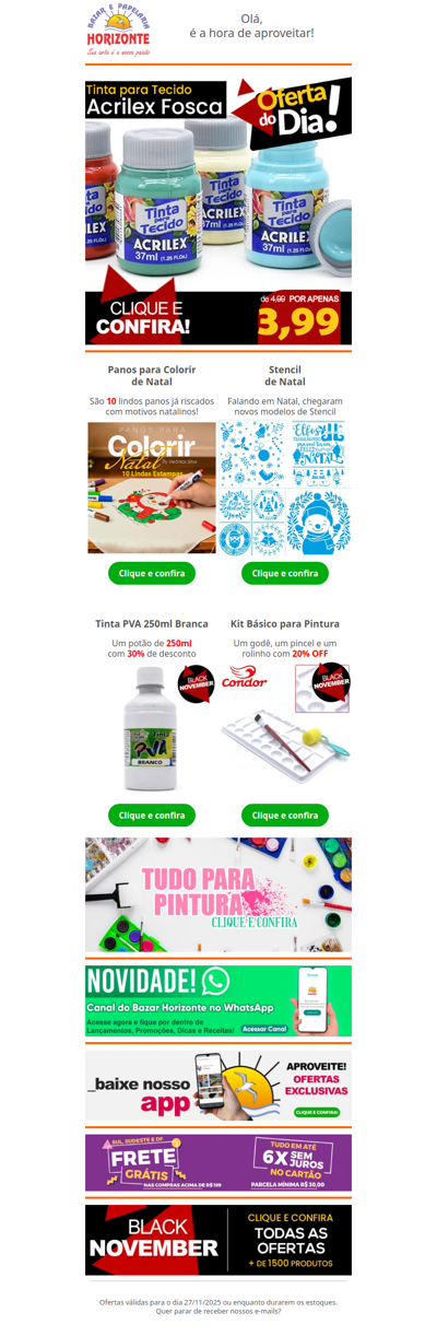 Tinta Acrilex na Oferta do Dia + Panos para Pintar e Stencil de Natal e Kit para Pintura com Desconto. Vem ver!🧡🎨