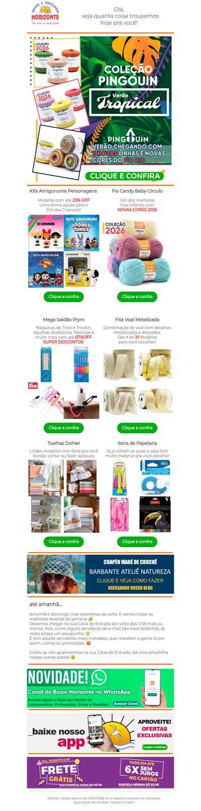 NOVOS Fios da Pingouin Coleção Tropical + Mega Saldão Prym, Kits Amigurumis e muito mais. Vem ver!🧡😱