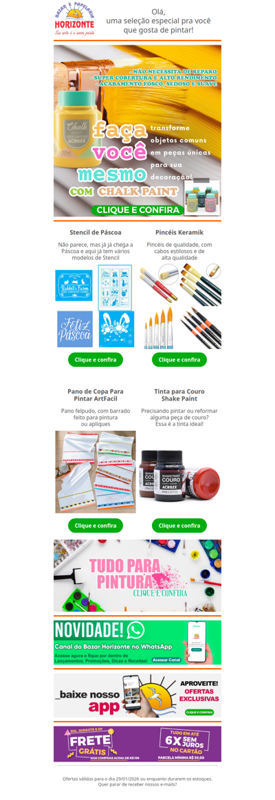 Tinta Chalk Acrilex + Stencil de Páscoa, Pincéis super estilosos, Pano de Copa para Pintar e muito mais. Vem ver!🧡🖌️