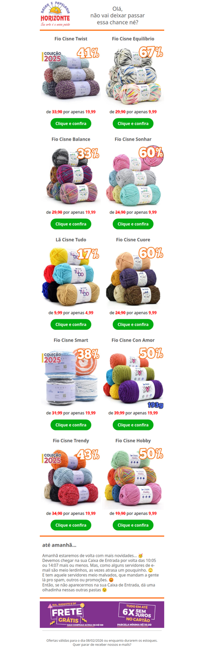 Top 10 Lãs Cisne com DESCONTO! São 10 Lindos fios com até 67% OFF. Vem já aproveitar!🧡🌞