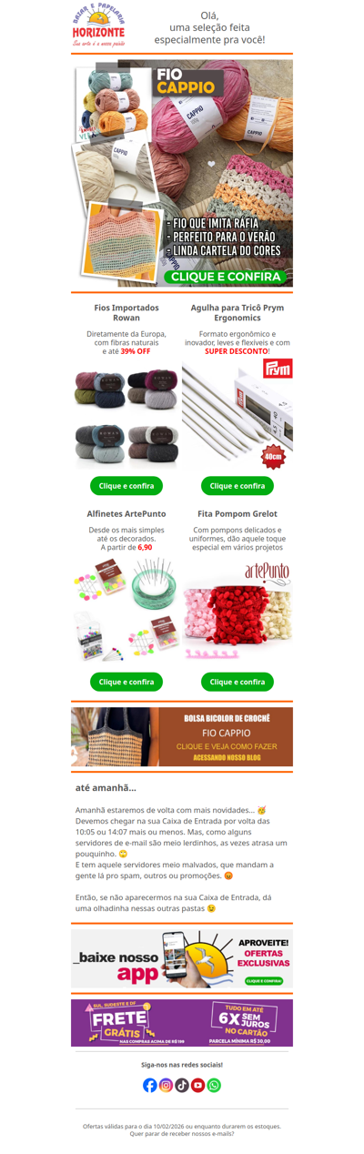 Fios e Agulhas Importados com descontos + Fio Perfeito para o Verão, Alfinetes e Fitas Pompom. Vem ver!🧡😘