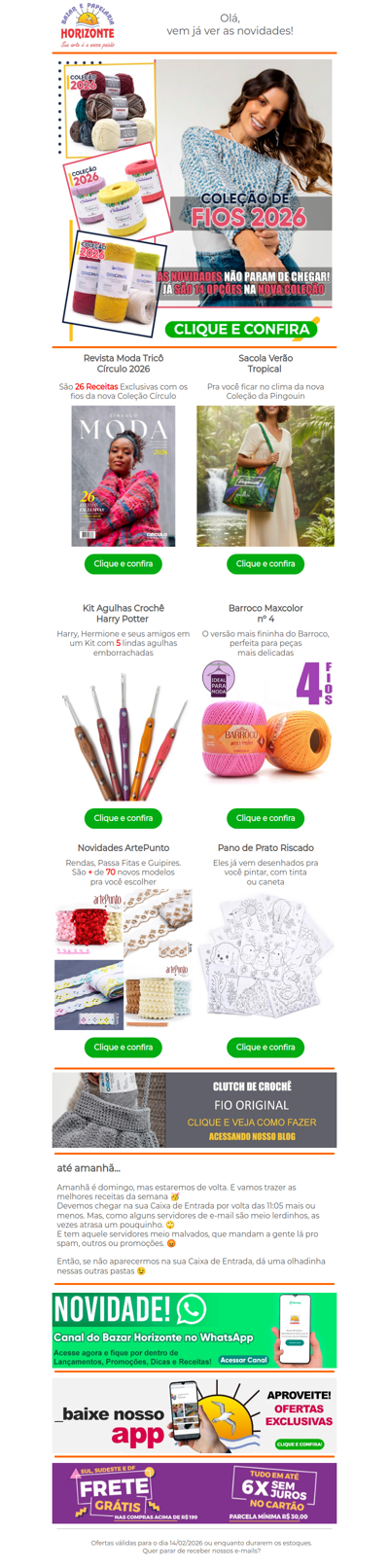 Vem ver a Coleção de Lãs e Linhas 2026 + Kit de Agulhas Harry Potter, Bordado Inglês e Panos de Prato!🧡