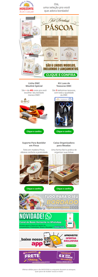 Kits de Bordado de Páscoa + Linhas e Tesouras DMC e 2 acessórios INDISPENSÁVEIS para quem borda!🧡🥰