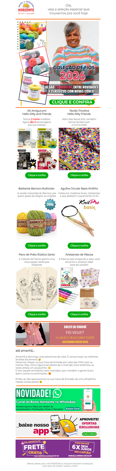 A Coleção de Fios 2026 não para de crescer + as MELHORES novidades da semana. Vem ver tudo aqui!🧡