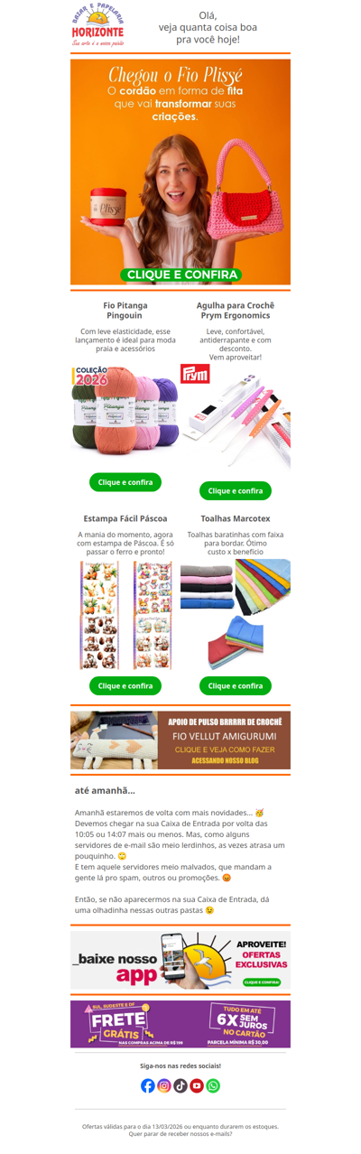 Chegou o Fio Plissé + Lançamento da Pingouin, Agulha em Promoção, Estampa Fácil de Páscoa e muito mais. Vem ver!🧡😄